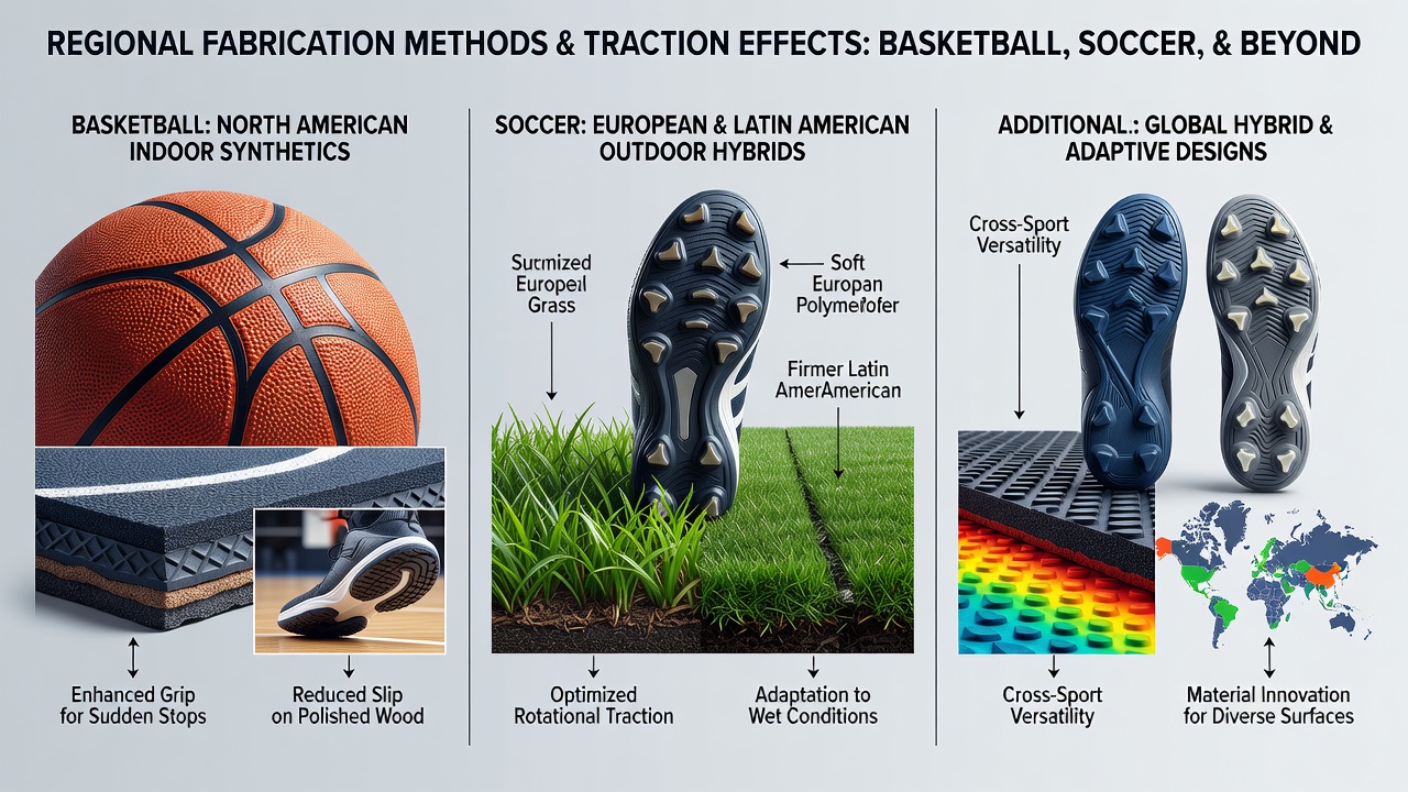 Tennis shoe outsole patterns produced under different regional molding standards